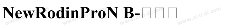 NewRodinProN B字体转换